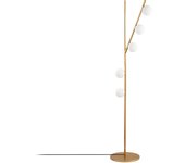 Lámpara de pie domino-11042 oro metal vidrio 31x52x167 cm