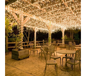 1000 luces de cadena led 100m luces de jardín interiores y exteriores para bodas de carnaval (blanco cálido)
