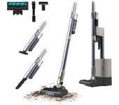 Cecotec aspiradora escoba sin cable con base de autovaciado scoba 2100 station. 210w, motor digital brushless, presión de succión 20kpa