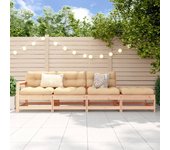 Juego de muebles de jardín 4 piezas | conjunto de comedor | conjunto de descanso madera maciza de pino cfw396635
