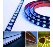 Bañador de pared flexible led 40w strip multicolor rgb ip67 24v strip punto óptico paredes coloreadas fachadas bobina 5 mt ángulo luz 10 grados