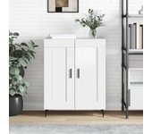 Aparador | aparador de comedor | armario de cocina de madera contrachapada blanco brillante 69,5x34x90 cm cfw53461
