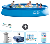 Paquete de piscina - intex - alrededor - 457x457x84 cm + accesorios a1168