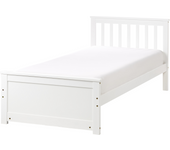 Beliani cama con somier de madera blanca 90 x 200 cm olendon
