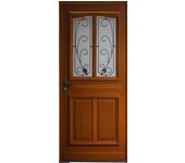 Puerta de entrada de madera acristalada, vauban, al.215xl.90 p. derecha + tabla dimensiones mango y cañón (ref 010403rfp) sin manilla