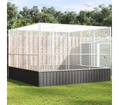 Aviario plata 311x307x212 cm acero