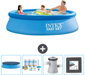 Paquete de piscina - intex - alrededor - 305x305x76 cm + accesorios cb3
