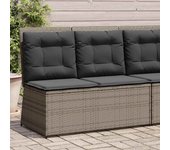 Maison exclusive - sillón reclinable de jardín con cojines ratán sintético gris
