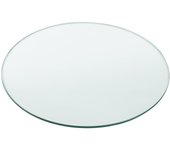 [neu.haus] tablero de vidrio para mesa de centro - para mesa de comedor - placa inferior para chimenea - vidrio templado - ø 500 x 8 mm