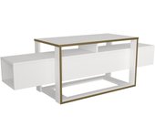 Mueble tv bianco blanco oro