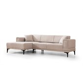 Sofá-cama esquinero horizon izquierda marrón claro