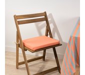 Cojín para asiento acolchado modelo maglia liso naranja 40x40x5 cm