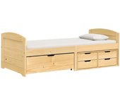 Sofá cama | cama para adultos con 5 cajones madera maciza pino irun 90x200cm cfw845825