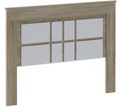 Cabecero nórdico de 160 (ancho) x 120 (alto) x 3,8 (fondo) cm | práctico y elegante | fácil de montar, colores cambria y blanco (para cama de 135-140