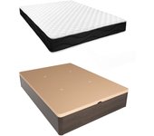 Pack canapé abatible romero - gran capacidad + colchon viscoblack - viscoelastico-135x190cm (envio y montaje incluido)