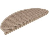 Alfombrilla autoadhesiva escalera sisal 15 piezas | alfombras de escalera | tapetes de escalera arena 65x21x4 cm cfw65114