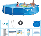 Paquete de piscina - intex - alrededor - 366x366x76 cm + accesorios a1750