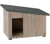 Caseta para exteriores, caseta para perros argo 80 de madera fsc con pintura no tóxica, resistente a los rayos u.v.