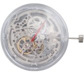 Movimiento mecánico automático de reloj hueco con caja de almacenamiento de plástico para reemplazo de piezas antiguas