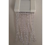 Cortina mosquitera alambre patrón pvc, plástico blanco | an. 1m x al. 2m | protección insectos, puerta, exterior, interior