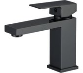 Valaz grifo lavabo monomando cuadrado negro mate - serie segura