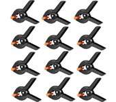 Paquete de 12 clips de resorte resistentes, plástico de 4,5 pulgadas, clips de fondo, abrazaderas pequeñas para manualidades de fondo de carpintería