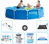 Paquete de piscina - intex - alrededor - 305x305x76 cm + accesorios a1517