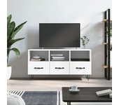 Mueble de tv madera de ingeniería blanco 102x36x50 cm