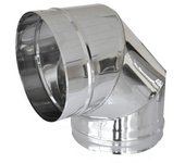 Codo de acero de 90° para humos diam. 220