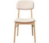 Pack 2 uds sillas de comedor | silla de cocina con cojines madera maciza natural caucho cfw42089