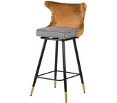 Taburete bar velvet amarillo clinton 46x53x105 cm