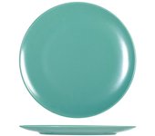 6 platos planos de gres denver lightblue 26 cm azul claro h&h