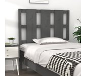Cabecero de cama，panel de cabecera，decoración de pared madera maciza de pino gris 95,5x4x100 cm cfw13621