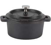 Olla de horno holandés con tapa, olla de hierro fundido antiadherente espesada para horno holandés erg