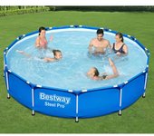 Vidaxl piscina desmontable bestway steel pro 6473l + bomba de filtro azul ø366x76 cm