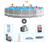Paquete de piscina - intex - alrededor - 610x610x132 cm + accesorios a2351