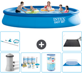 Paquete de piscina - intex - alrededor - 457x457x84 cm + accesorios a1205
