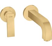 Hansgrohe axor citterio mezclador de lavabo, empotrado, proyección 220mm, juego de desagüe, 39121250, color: brushed gold optic