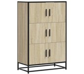Aparador | aparador de comedor | armario de cocina alto madera de ingeniería y metal sonoma 68x35x106 | 5cm cfw28978