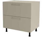 Mueble de cocina bajo cacerolero en gris cream y vison. 85 cm(alto)80 cm(ancho)60 cm(largo
