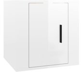 Mueble de tv de pared blanco brillo 40x34,5x40 cm