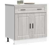 Maison exclusive - mueble bajo de cocina porto gris sonoma madera reconstituida