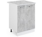 Vicco mueble bajo de cocina r-line, hormigón, 60 cm , et mármol