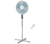 Ventilador de pie 40 cm 50w con mando a distancia, oscilante y 3 velocidades