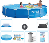 Paquete de piscina - intex - alrededor - 366x366x76 cm + accesorios a1609