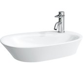 Lavabo palomba en ejecución, 1 agujero para grifo, con rebosadero, con banco para grifo, 600x400, h8168030001041, color: blanco