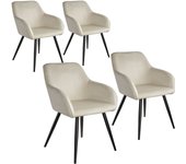 Tectake silla de comedor tapizado, con aspecto de terciopelo