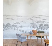 Papel pintado panorámico - campagne noir et blanc - 7 tiras : 336 x 270 cm - 99deco
