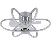 Ventilador de techo jura cromo d.53,5cm 5 aspas, con led 74w 5260lm 3000-6500k