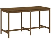 Mesa de jardín，mesa para exteriores，mesa de patio madera maciza pino marrón miel 203,5x90x110 cm cfw90960